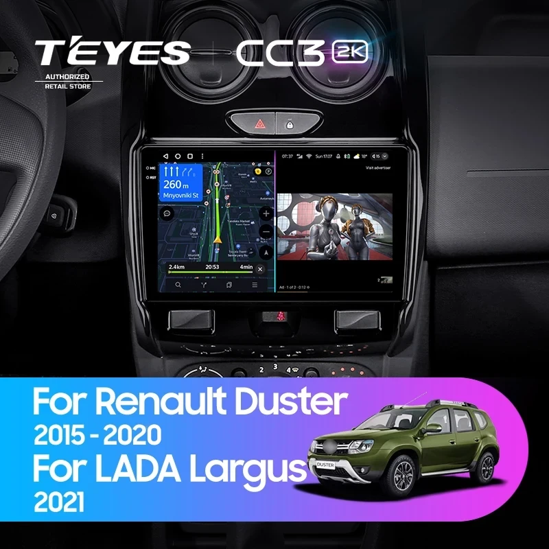 Штатная магнитола Teyes CC3 2K 4/32 Renault Duster (2015-2020) F2
