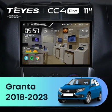 Штатная магнитола Teyes CC4 Pro 8/128 Lada Granta Cross (2018-2023) (11")
