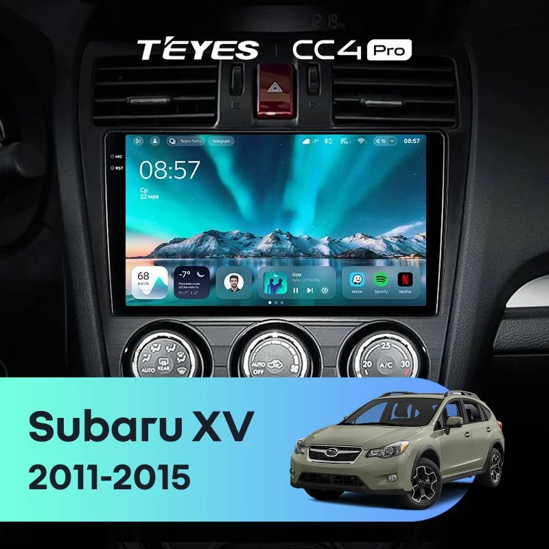 Штатная магнитола Teyes CC4 Pro 12/256 Subaru XV (2011-2015) Тип-B