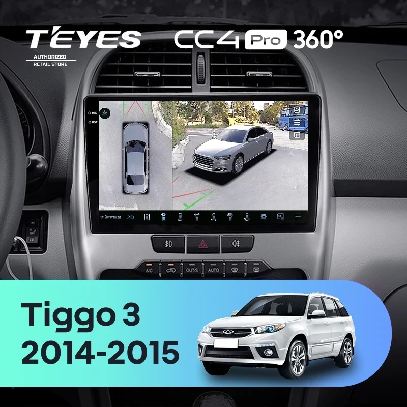 Штатная магнитола Teyes CC4 Pro 360 8/128 Chery Tiggo 3 (2014-2015)