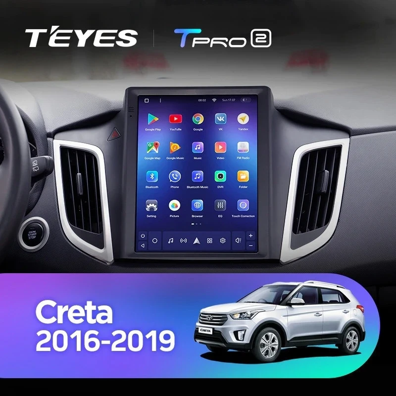 Штатная магнитола Tesla style Teyes TPRO 2 4/64 Hyundai Creta (2015-2019)