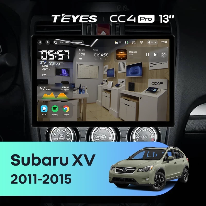 Штатная магнитола Teyes CC4 Pro 12/256 Subaru XV (2011-2015) Тип-A (13")