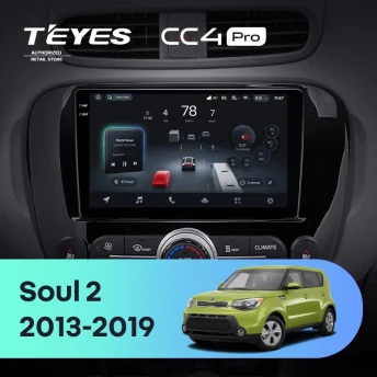 Штатная магнитола Teyes CC4 Pro 12/256 Kia Soul 2 PS (2013-2019) Тип-C