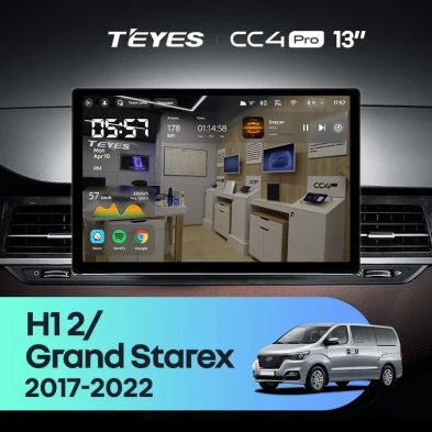 Штатная магнитола Teyes CC4 Pro 8/128 Hyundai H1 2 Grand Starex TQ (2017-2022) (13")