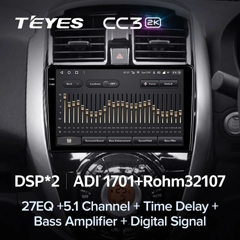 Штатная магнитола Teyes CC3 2K 6/128 Nissan Latio N17 (2014-2016) Правый руль