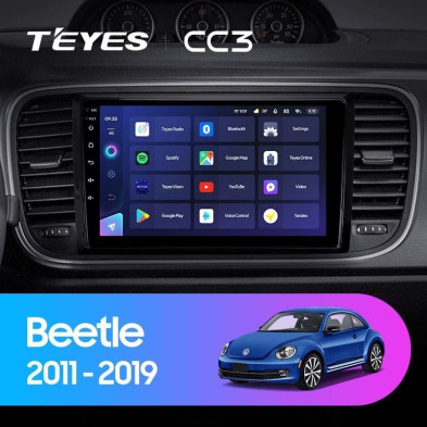 Штатная магнитола Teyes CC3 4/32 Volkswagen Beetle A5 (2011-2019) (10 inch Universal)