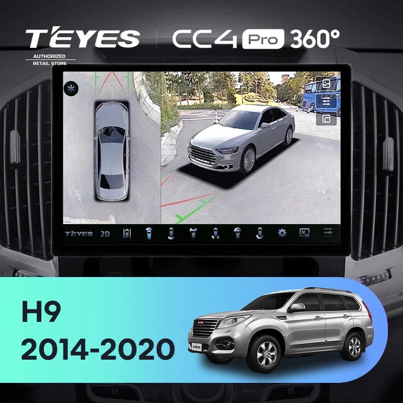 Штатная магнитола Teyes CC4 Pro 360 12/256 Haval H9 (2014-2020) (11")