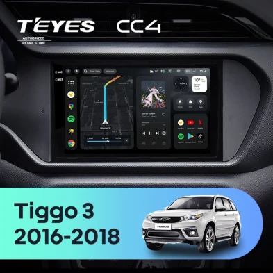 Штатная магнитола Teyes CC4 8/128 Chery Tiggo 3 (2016-2018)