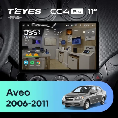 Штатная магнитола Teyes CC4 Pro 12/256 Chevrolet Aveo (2006-2011) (11")