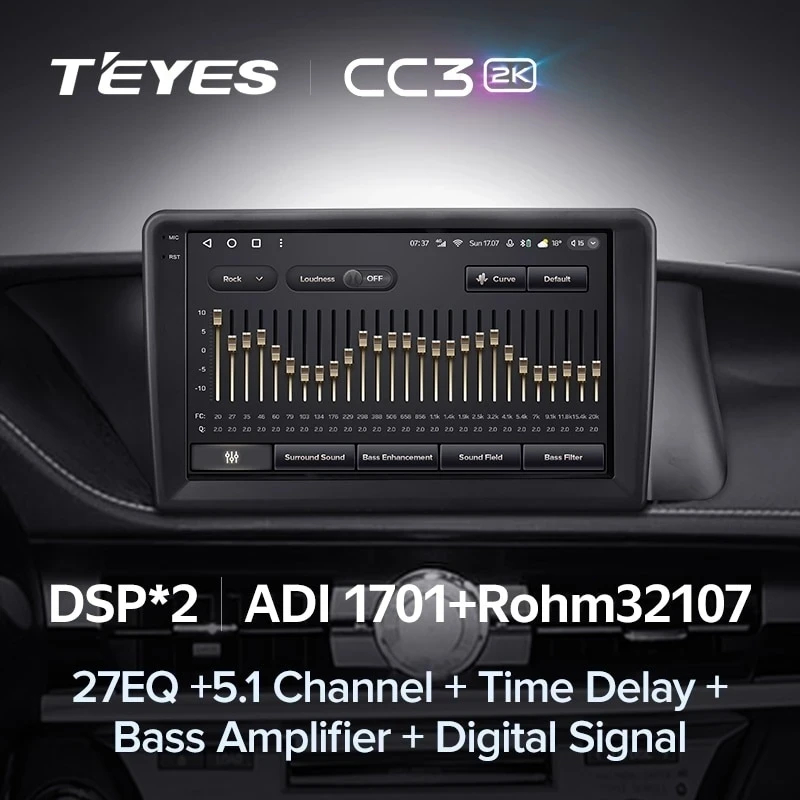 Штатная магнитола Teyes CC3 2K 4/32 Lexus ES ES200 ES250 ES300h ES350 XV60 VI (2012-2018) Тип-A