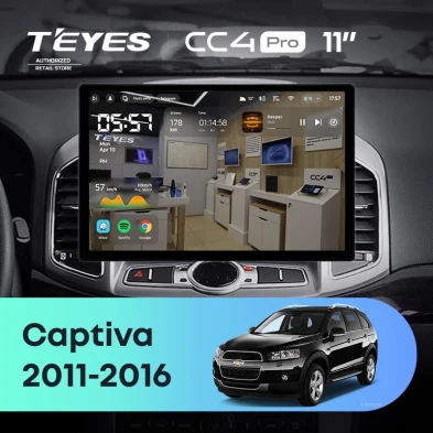 Штатная магнитола Teyes CC4 Pro 12/256 Chevrolet Captiva 1 (2011-2016) F2 (11")
