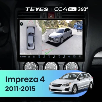 Штатная магнитола Teyes CC4 Pro 360 8/128 Subaru Impreza 4 (2011-2015) Тип-A (11")