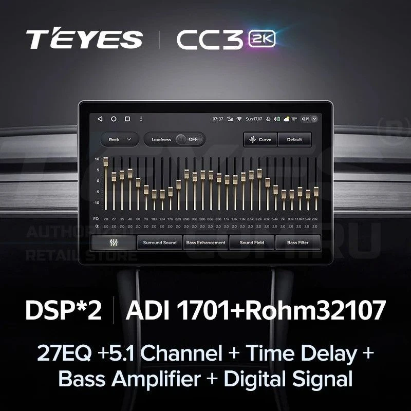 Штатная магнитола Teyes CC3 2K 4/32 SsangYong Rexton Y290 3 (2012-2017) (11")