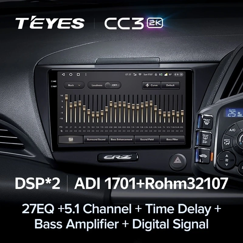 Штатная магнитола Teyes CC3 2K 360 6/128 Honda CR-Z 1 (2010-2016) Правый руль