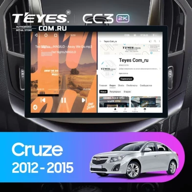 Штатная магнитола Teyes CC3 2K 4/32 Chevrolet Cruze J300 J308 (2012-2015) F2 (11") (черная)